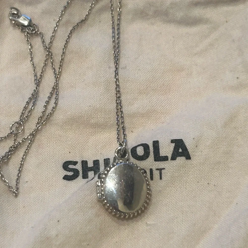 Shinola Sterling Silver .925 Coin Edge Locket Necklace - Picture 1 of 8